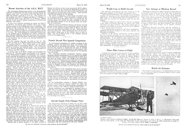 Recent Activities of the A.e.s., M.i.t., Page: 322 - MARCH 19, 1923 | Aviation Week