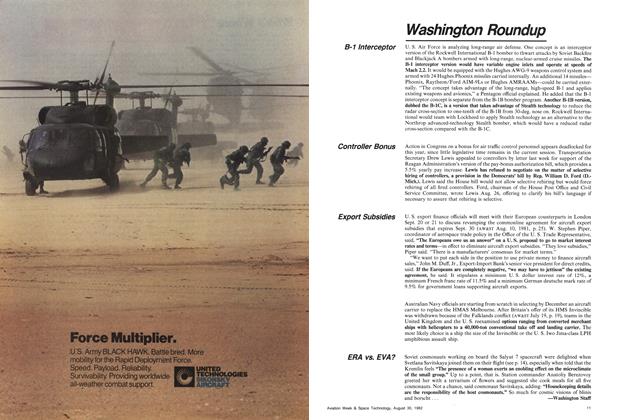 Washington Roundup, Page: 11 - August 30, 1982 | Aviation Week