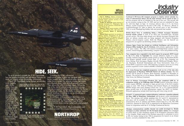 Industry _Observer, Page: 13 - NOVEMBER 19, 1984 | Aviation Week