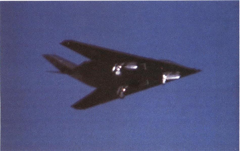 F-117A With Landing Gear Extended Seen in Pattern Near Tonopah Base, Page:  - JULY 10, 1989 | Aviation Week