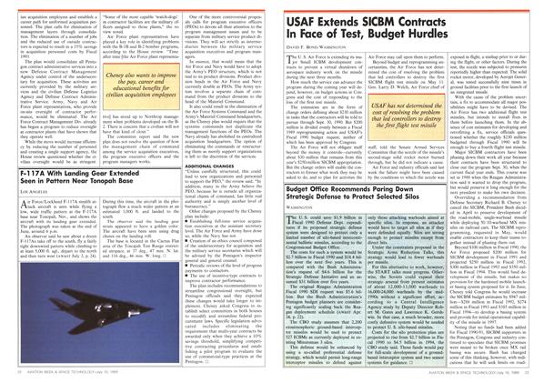F-117A With Landing Gear Extended Seen in Pattern Near Tonopah Base, Page: 22 - JULY 10, 1989 | Aviation Week