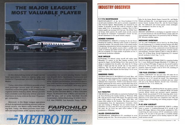 Industry Observer, Page: 13 - SEPTEMBER 4, 1989 | Aviation Week