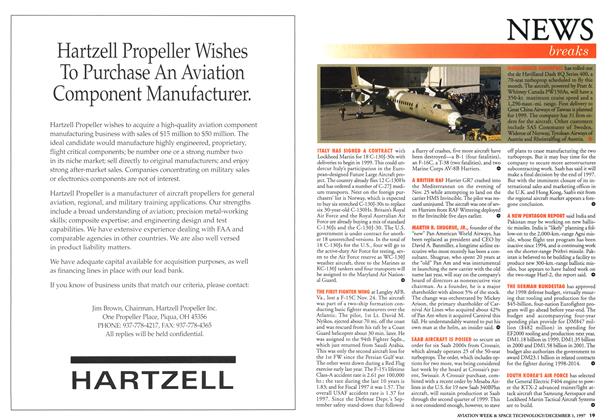 NEWS breaks, Page: 19 - DECEMBER 1, 1997 | Aviation Week